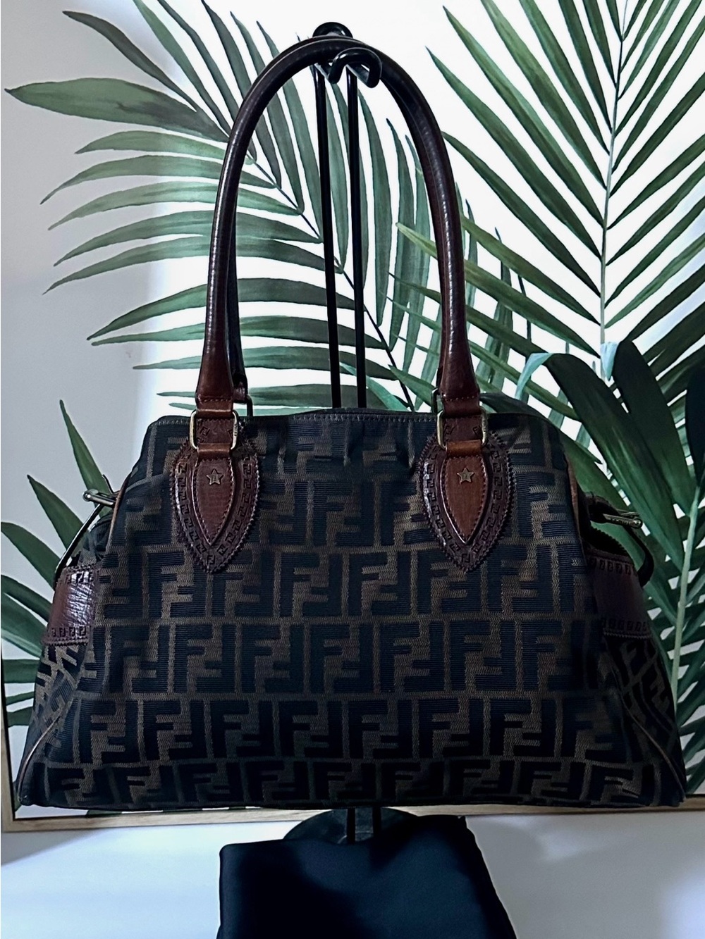FENDI ZUCCA FF DU JOUR SHOULDER BAG